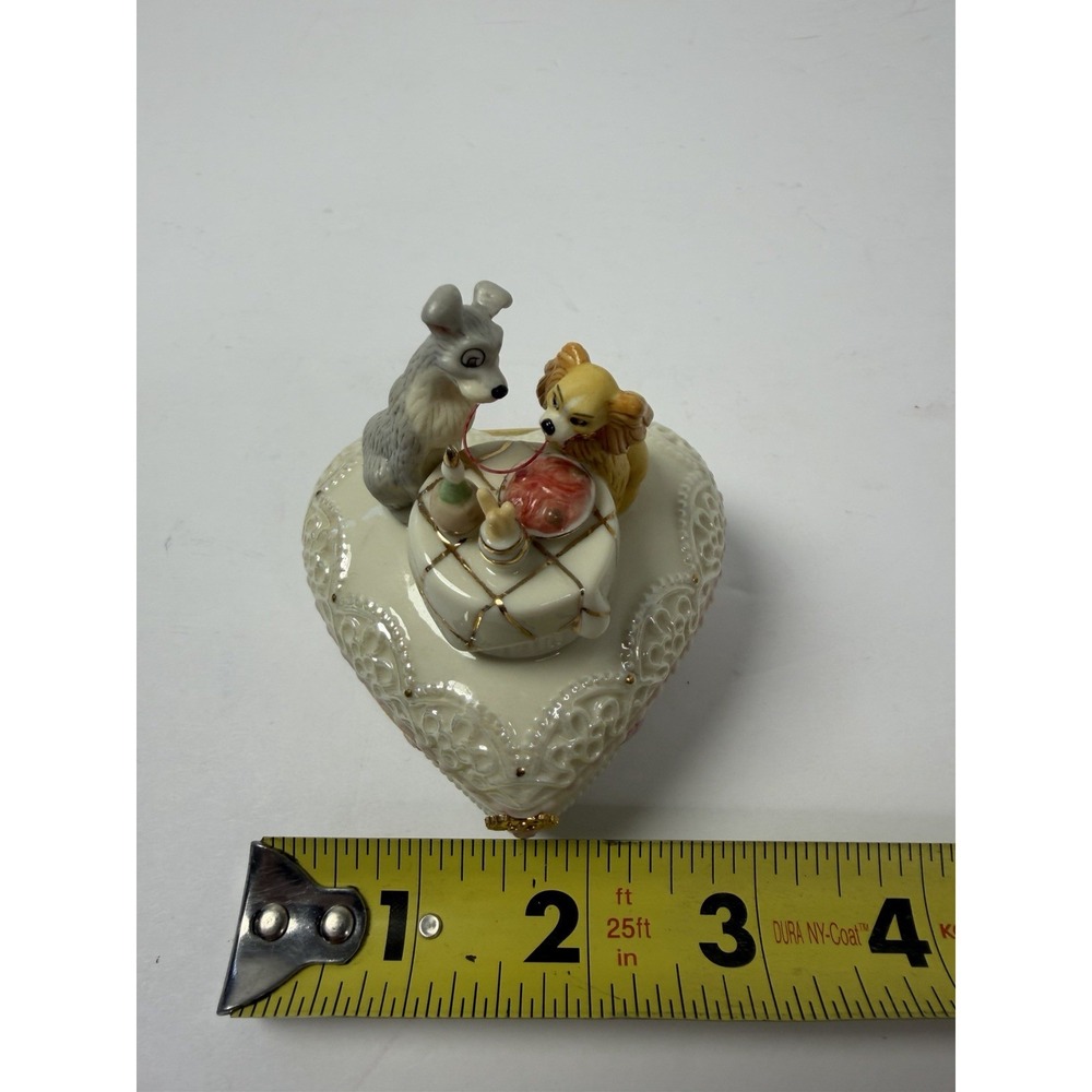 Lenox Disney US Postal Service Lady and Tramp Romance Treasure Trinket Box - Picture 7 of 8